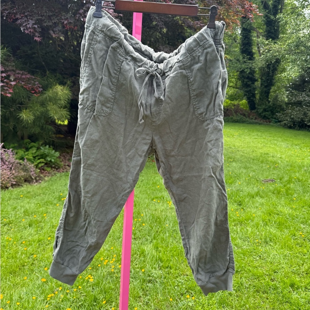 Womens petite Casual Drawstring Pants - Green
